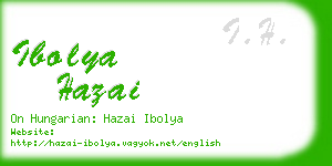 ibolya hazai business card